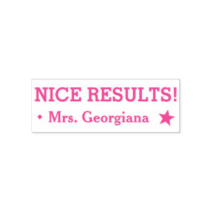 Positivt "NICE RESULTS!" Rubber Frimärke Självfärgande Stämpel