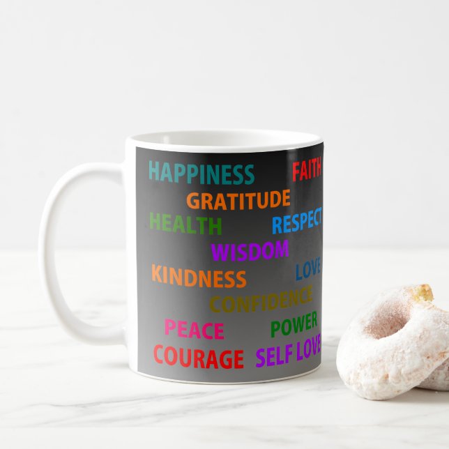 Positivt ord kaffemugg (Med munk)