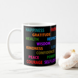 Positivt ord kaffemugg
