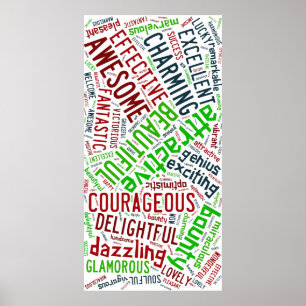 Positivt ord poster