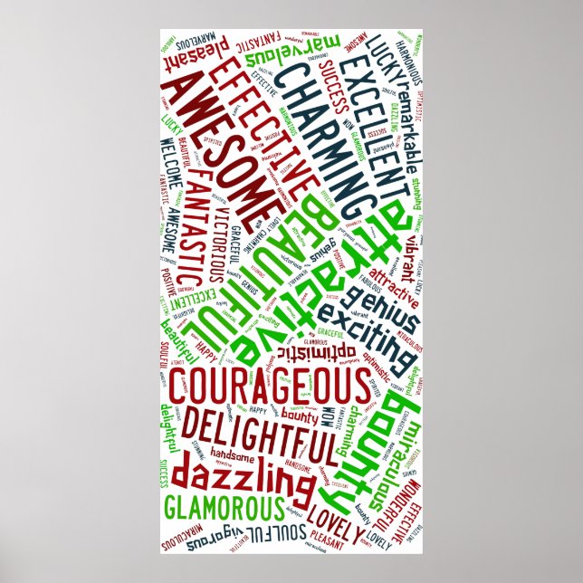 Positivt ord poster (Framsidan)