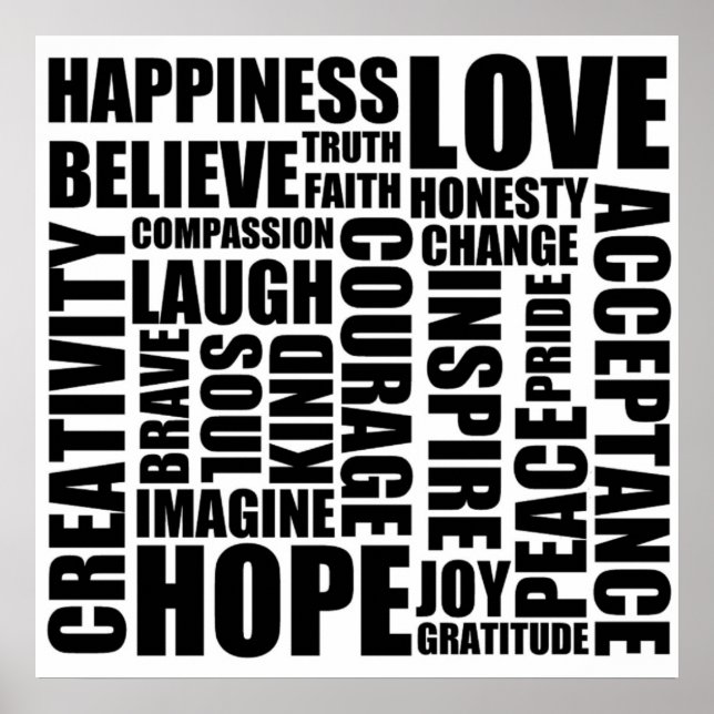 Positivt Ord Poster (Framsidan)