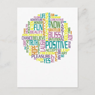 Positivt Ord-vykort Vykort