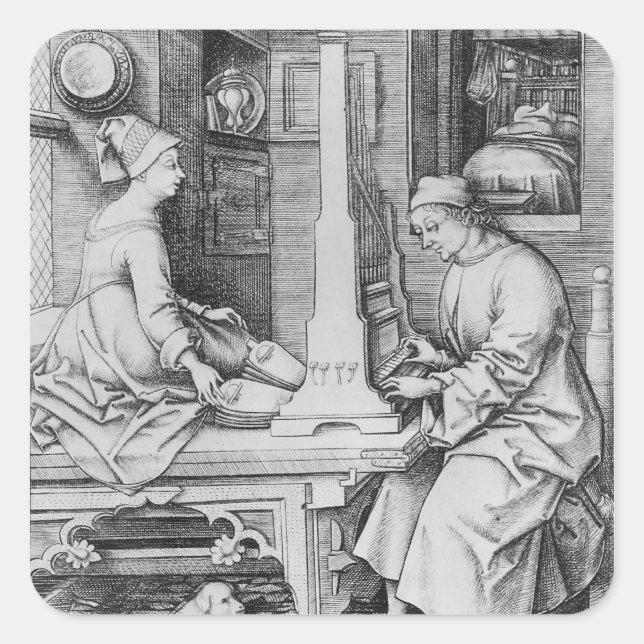 Positivt organ fyrkantigt klistermärke (Framsida)