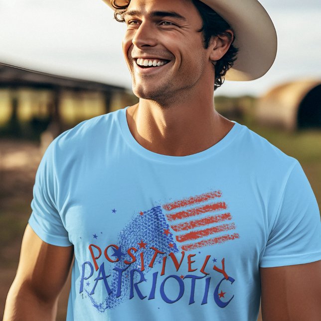 POSITIVT PATRIOTIC KÄRLEK AMERICA FLAGGA T-Shirt (Skapare uppladdad)