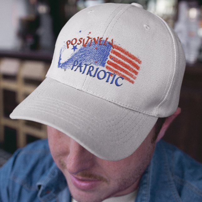 POSITIVT PATRIOTISKA FLAGGA KÄRLEK AMERIKA KEPS (Skapare uppladdad)