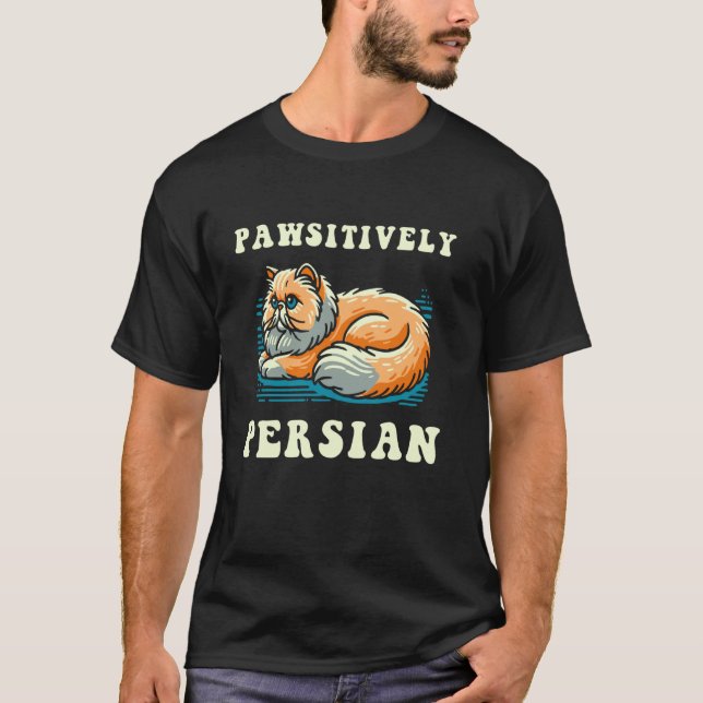 Positivt persisk katt t shirt (Framsida)