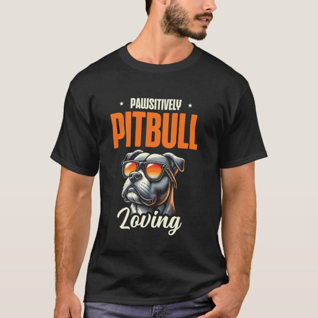 Positivt Pitbull Kärleksfull Stil T Shirt (Framsida)
