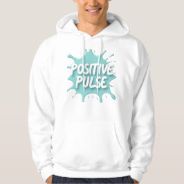 Positivt puls-sprut-grafik hoodie