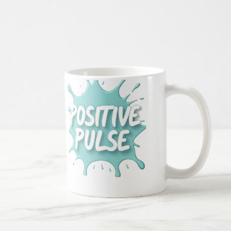 Positivt puls-sprutargrafik kaffemugg