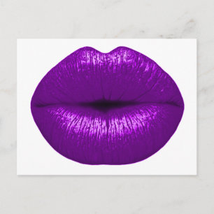 POSITIVT PURPUR LIPSTICK SMINK SKÖNHET MOD P VYKORT