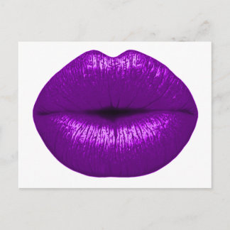POSITIVT PURPUR LIPSTICK SMINK SKÖNHET MOD P VYKORT