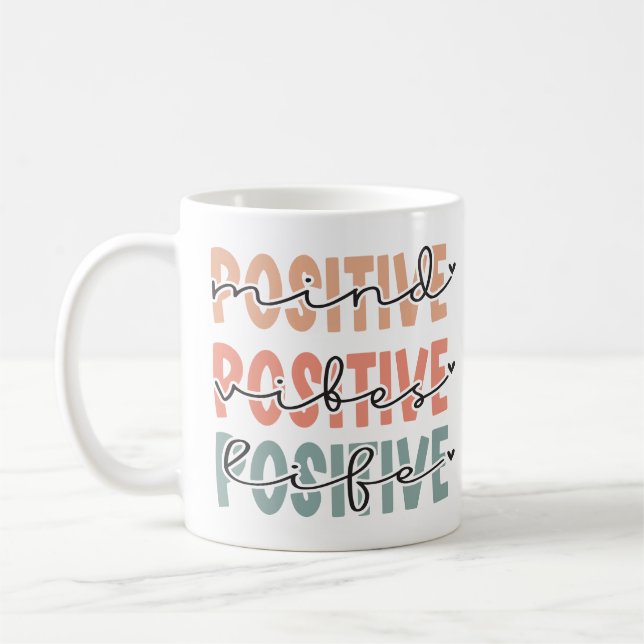 Positivt sind Vibes Livet inspirationsoffert Kaffemugg (Vänster)