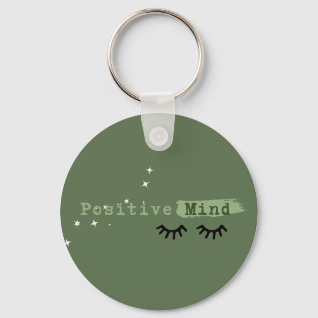 Positivt sinne - grön nyckelring (Framsida)