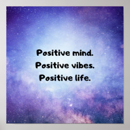 "Positivt sinne, positiva vibes, positivt liv" Poster
