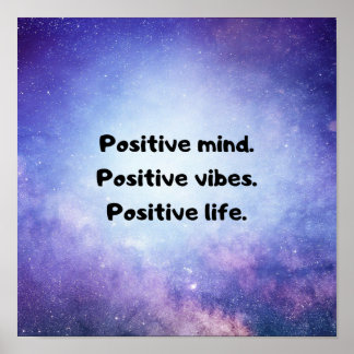 "Positivt sinne, positiva vibes, positivt liv" Poster