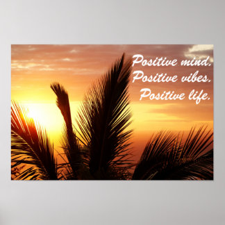 Positivt sinne, positiva vibes, positivt liv poster