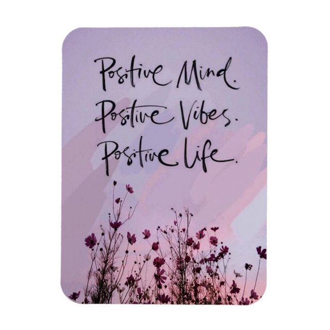 Positivt sinne, positiva vibrationer, positivt liv magnet (Vertikal)