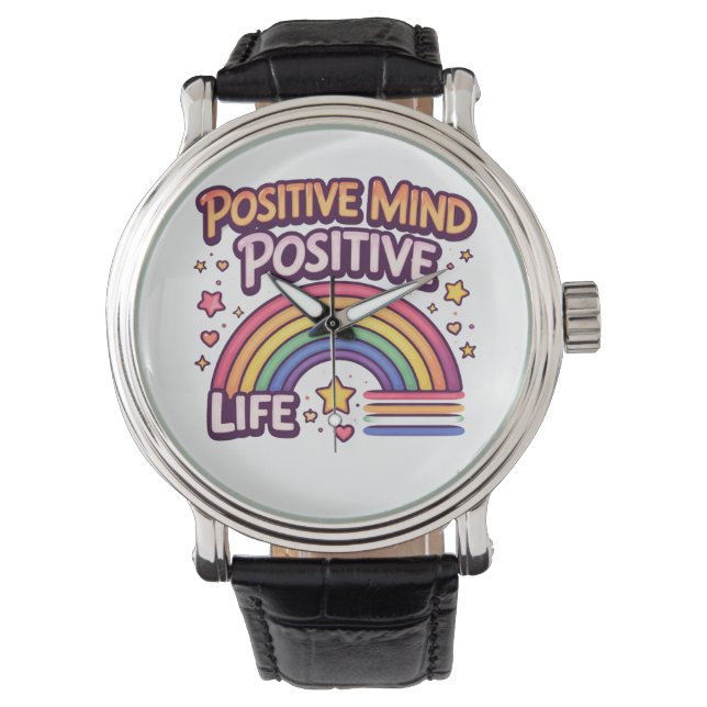 Positivt sinne positivt liv armbandsur (Framsida)