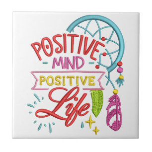 Positivt sinne, positivt livsoffertinspiration kakelplatta