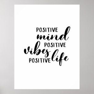 Positivt sinne Vibes Positive Life Poster