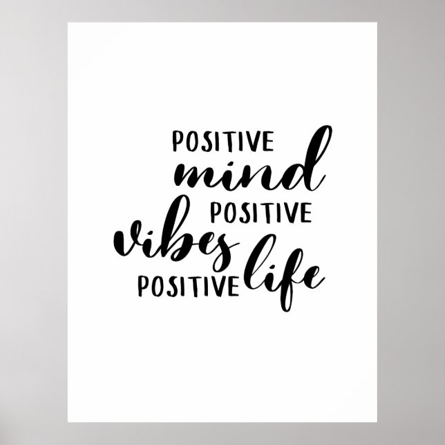 Positivt sinne Vibes Positive Life Poster (Framsidan)