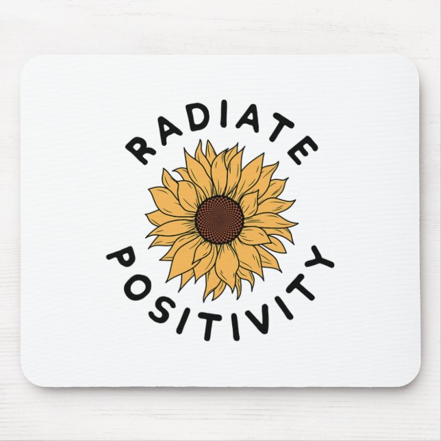 Positivt Solrospositivt meddelande Human Kindne Musmatta (Framsidan)