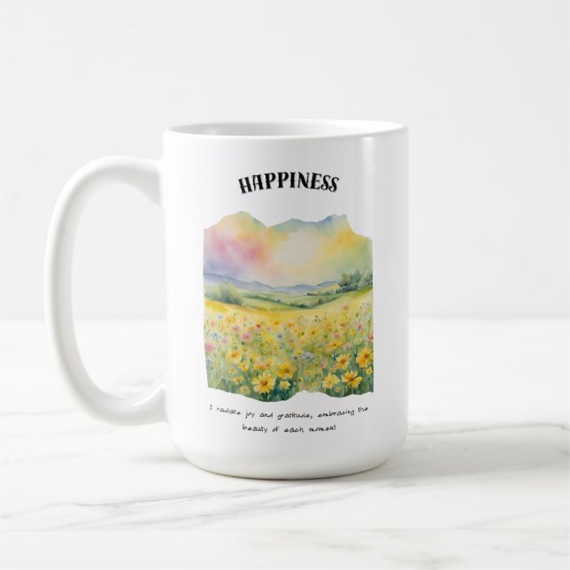 Positivt stödkort för lycka kaffemugg (Vänster)