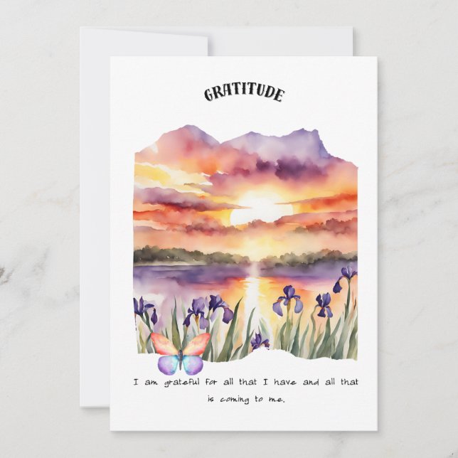 Positivt stödkort för tacksamhet julkort (Framsida)