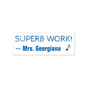 Positivt "SUPERB WORK"! Lärargummi Frimärke Självfärgande Stämpel