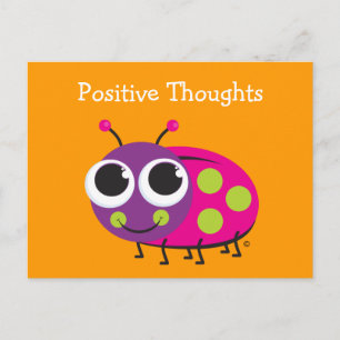 Positivt tändstilt Ladybug-kort Vykort