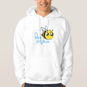 Positivt tänkande Bee Positive Cute Bee Hoodie