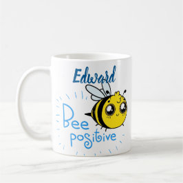 Positivt tänkande Bee Positive Cute Bee Kaffemugg