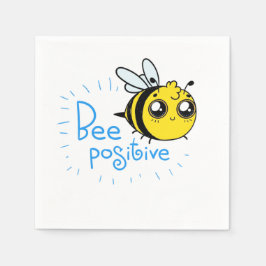 Positivt tänkande Bee Positive Cute Bee Pappersservett
