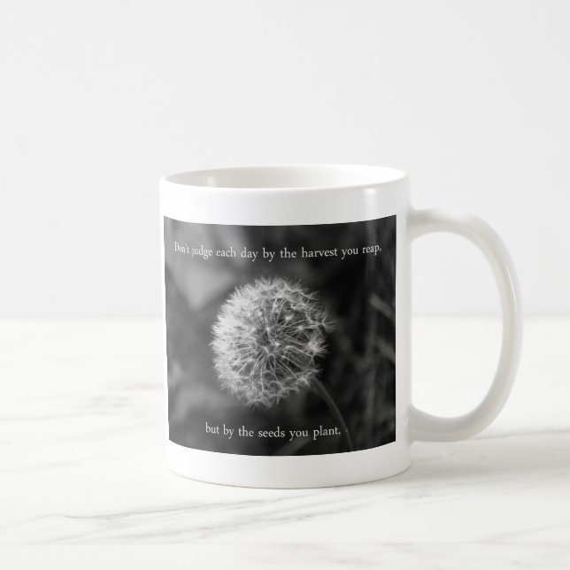 Positivt tänkande med Dandelion Kaffemugg (Höger)