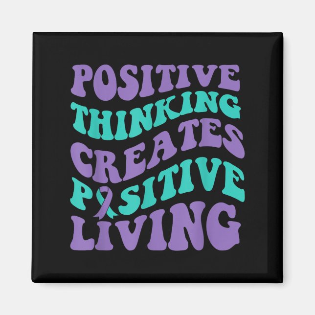 Positivt Tänkande Psykisk Hälsa Medvetenhet Förhin Magnet (Framsidan)
