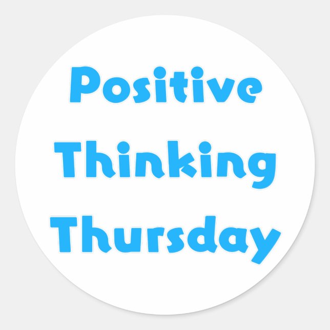 Positivt tänkande torsdag runt klistermärke (Framsida)