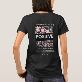 Positivt tänkesätt-citat med körsbärsblom t shirt