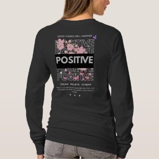Positivt tänkesätt-citat med körsbärsblommor t shirt