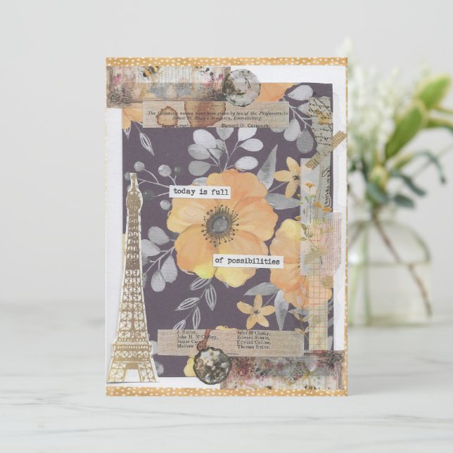 Positivt uppmuntrande inspirationskort för hälsnin tack kort (Stående Fram)