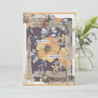 Positivt uppmuntrande inspirationskort för hälsnin tack kort