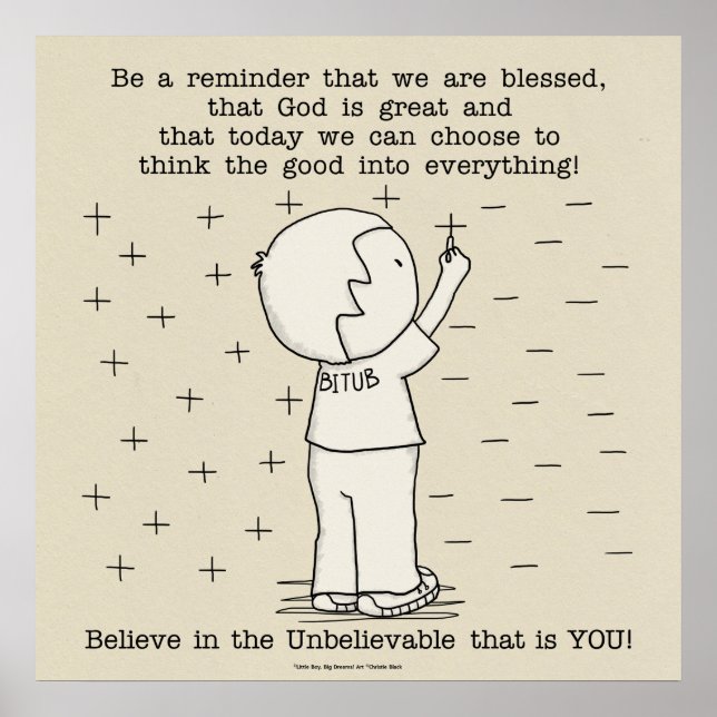 Positivt välsignat poster (Framsidan)