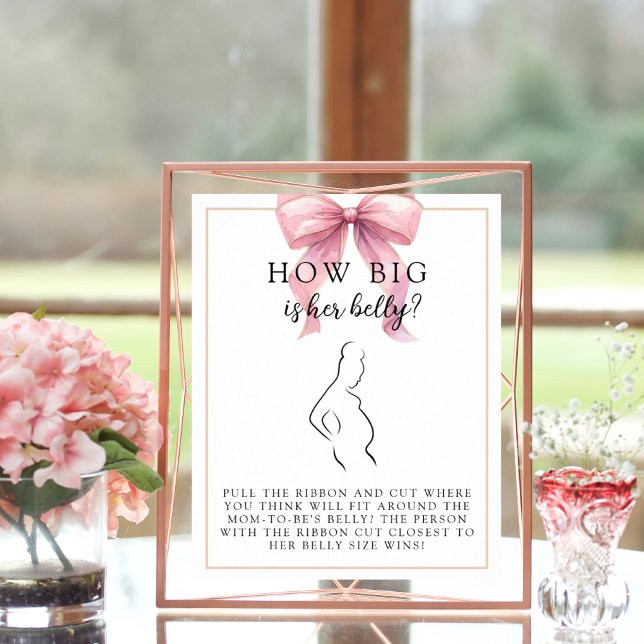 PosRosa Belly Storlek Baby Shower-spel Poster (Skapare uppladdad)