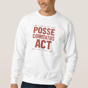 Posse Comitatus Act Distress Barbed Wire Design Lång Ärmad Tröja