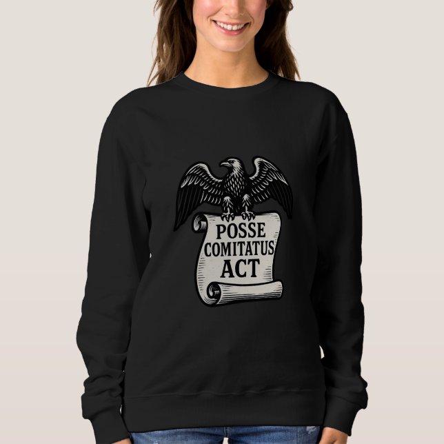 Posse Comitatus Act Eagle Rulla T Shirt (Framsida)