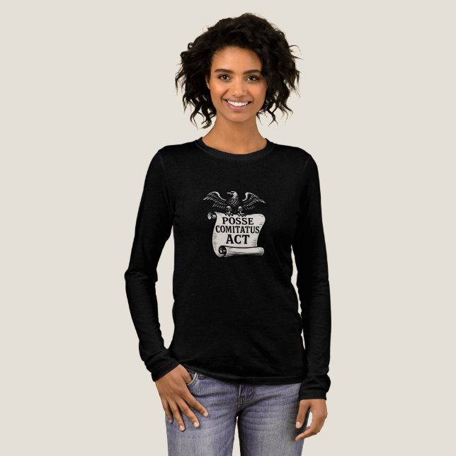 Posse Comitatus Act Eagle Rulla T Shirt (Hel framsida)