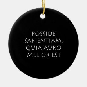 Possientiam quia auro melior est julgransprydnad keramik