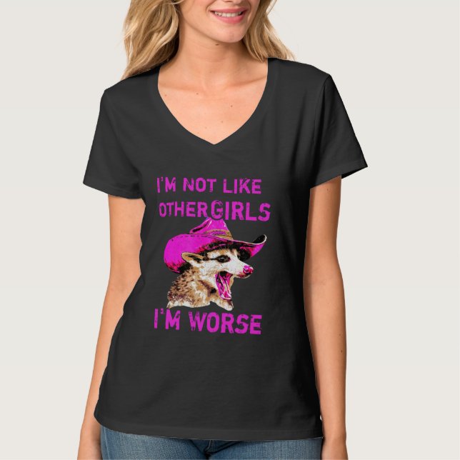Possum är inte som andra flickor, lössare Opossum T Shirt (Framsida)