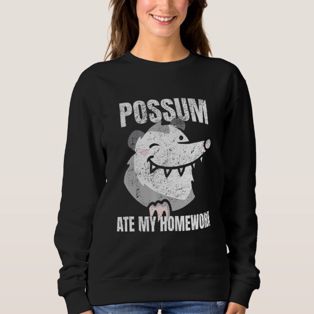 Possum Ate Min hemläxa T Shirt (Framsida)