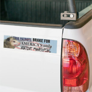 Possum-dekal - Jag bromsar för Amerikas enda inföd Bildekal
